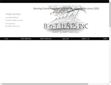 Tablet Screenshot of bnttents.com